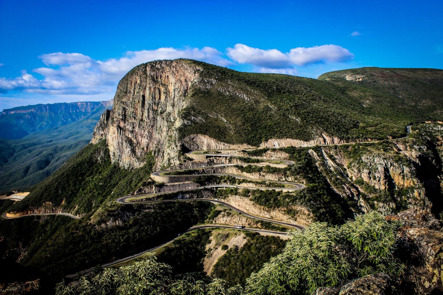 The switchback road of Serra da Leba descending the escarpment, Huíla